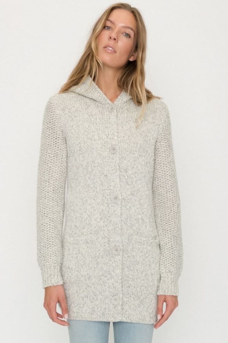 Damer Wool house Ulljakker | Eri Wool Sweater Grey Melange