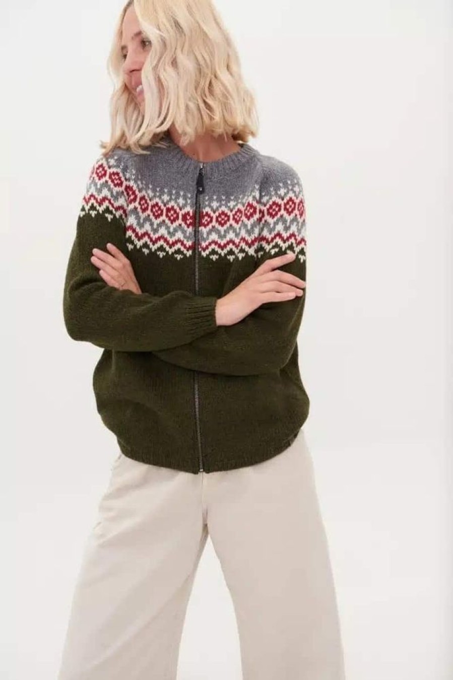 Damer Wool house Ulljakker | Nora Sweater Green