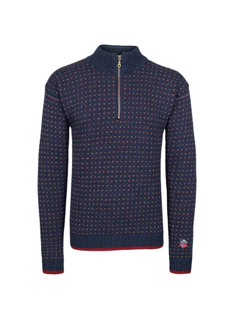 Herrer Norlender Knitwear Ullgensere | Hopen Ull Genser Marine