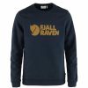 Herrer Fjällräven Gensere | Logo Sweater Mork Marine