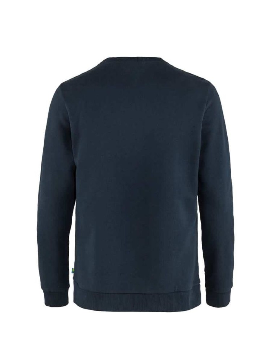 Herrer Fjällräven Gensere | Logo Sweater Mork Marine