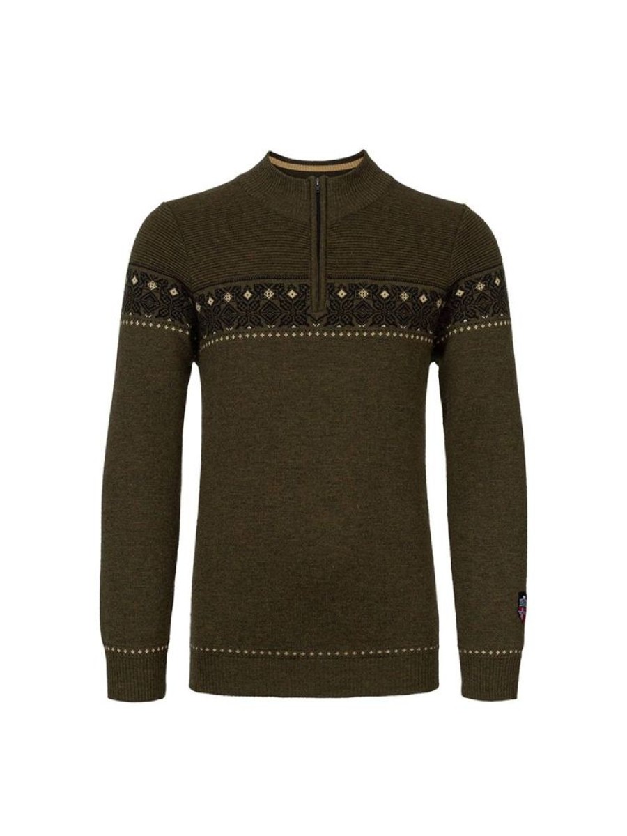 Herrer Norlender Knitwear Ullgensere | Jotunheimen Ull Genser Gronn