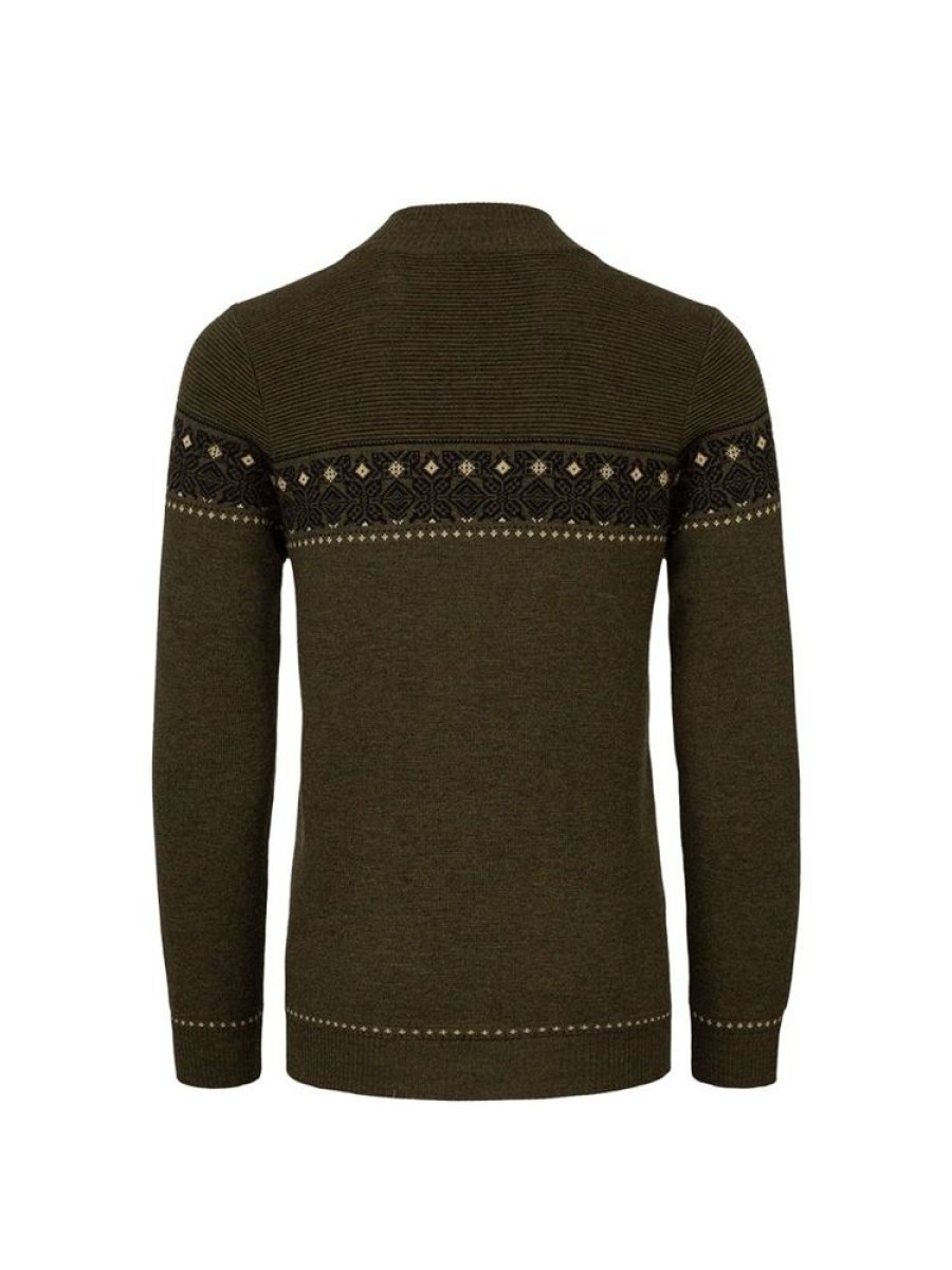 Herrer Norlender Knitwear Ullgensere | Jotunheimen Ull Genser Gronn