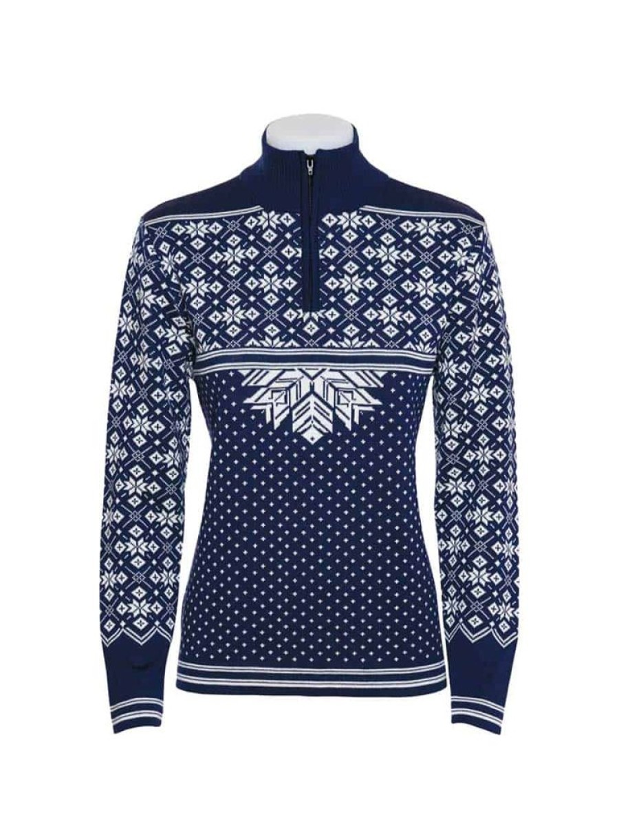 Damer Norlender Knitwear Ullgensere | Kristin Ull Genser Marine