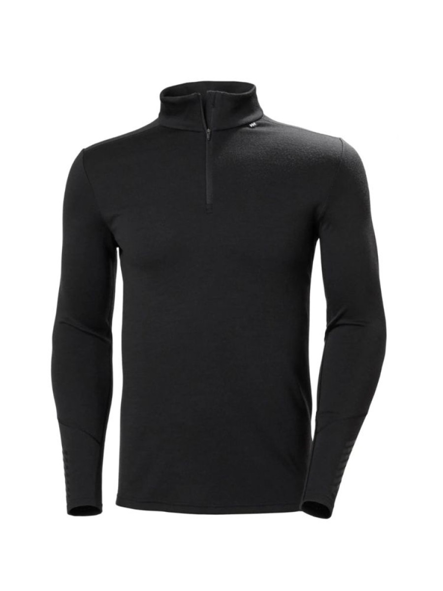 Herrer Helly Hansen Ullundertoy | Lifa Merino Midv 1/2 Zip Svart