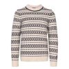 Herrer Norlender Knitwear Ullgensere | Hitra Ull Genser Gra Hvit