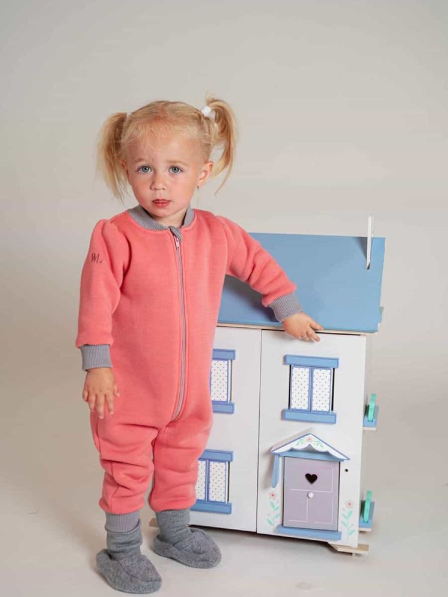 Barn WoolLand Ullbodyer Og Sparkedresser | Bryne Overall Rose Blush