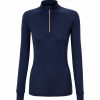 Damer WoolLand Ullundertoy | Rena Baselayer Halv Glidelas Topp Blatt Blekk