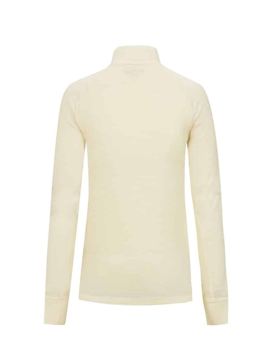 Damer WoolLand Ullundertoy | Rena Baselayer Halv Glidelas Topp Elfenben