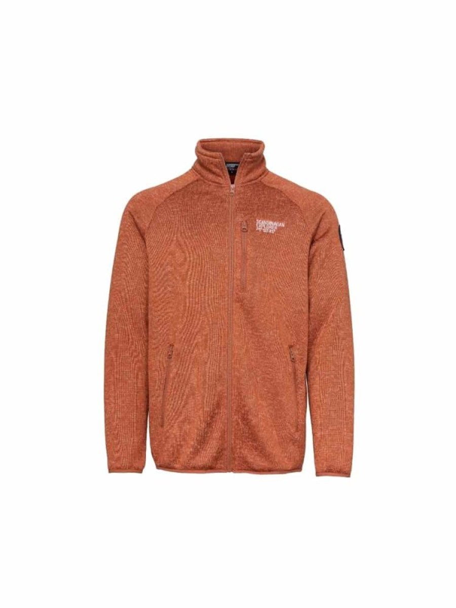 Herrer Scandinavian Explorer Fleece | Fleecejakke Unisex Rustbrun