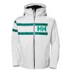 Herrer Helly Hansen Seilerjakker | Salt Power Jakke Hvit Gronn