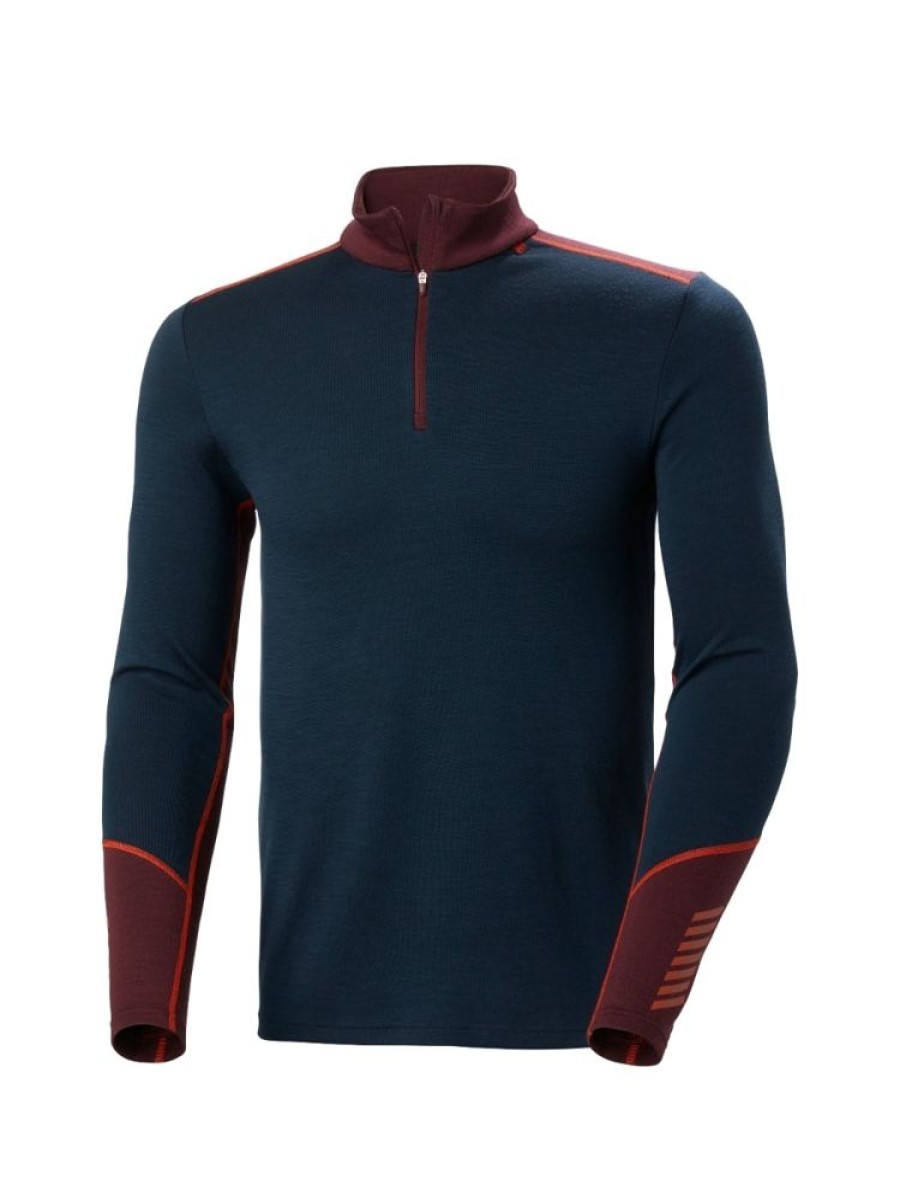 Herrer Helly Hansen Ullundertoy | Lifa Merino Midv 1/2 Zip Midnatt