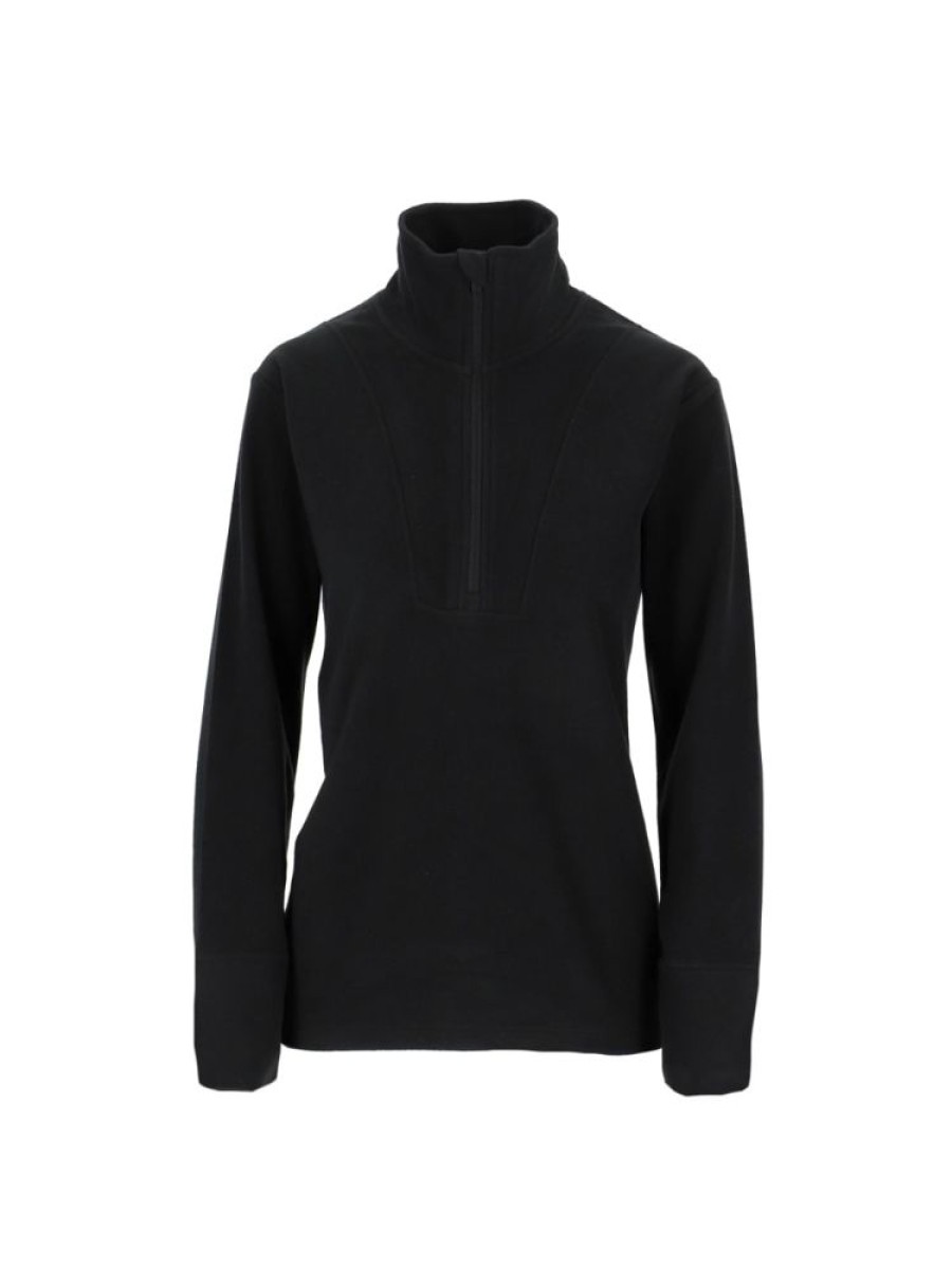 Damer Twentyfour Fleece | Mellow Ada Half Zip Fleece Svart