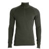 Herrer Tufte Ullundertoy | Bambull Half Zip Genser Skog