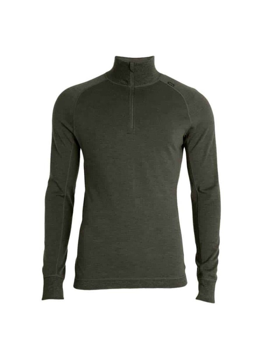 Herrer Tufte Ullundertoy | Bambull Half Zip Genser Skog