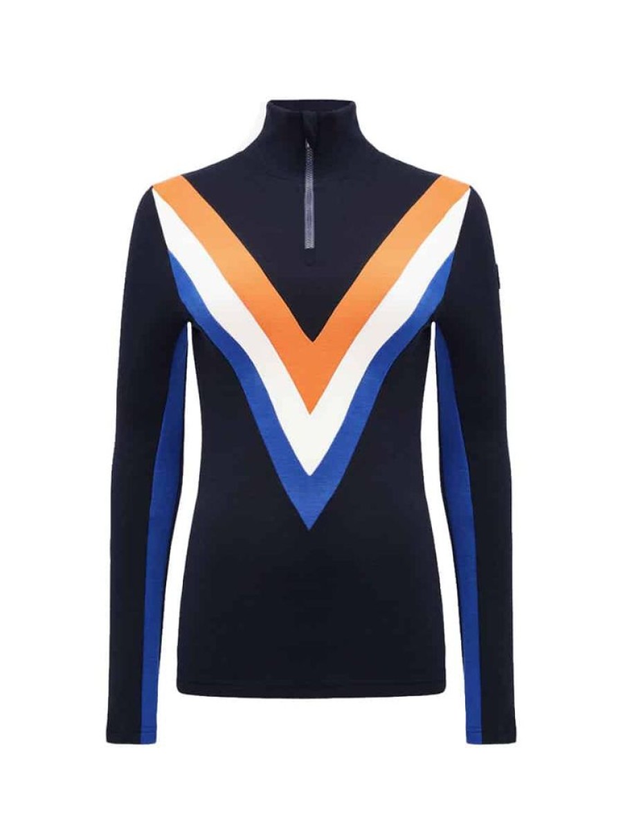 Damer We Norwegians Ullgensere | Voss Chevron Zip Up Genser Bla