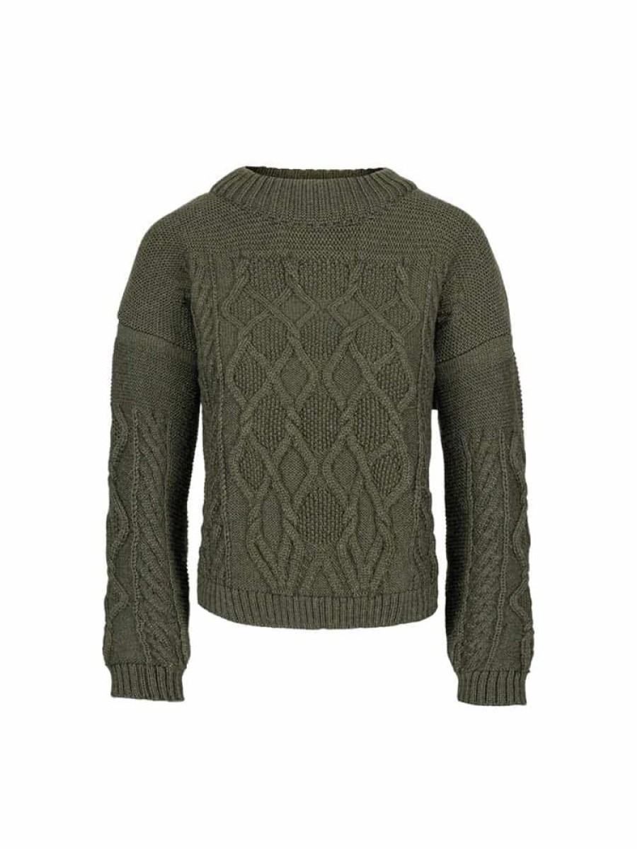 Damer Norlender Knitwear Ullgensere | Tora Ull Genser Gronn