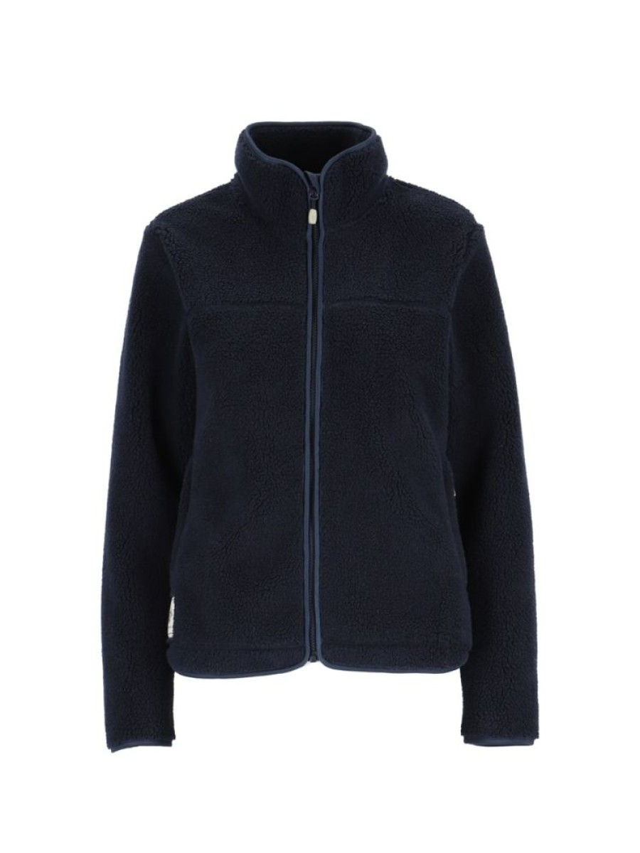 Damer Twentyfour Fleece | Finse Long Zip Sherpafleece Blekkbla