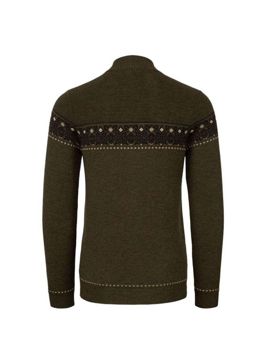 Herrer Norlender Knitwear Ulljakker | Breheimen Ull Jakke Gronn