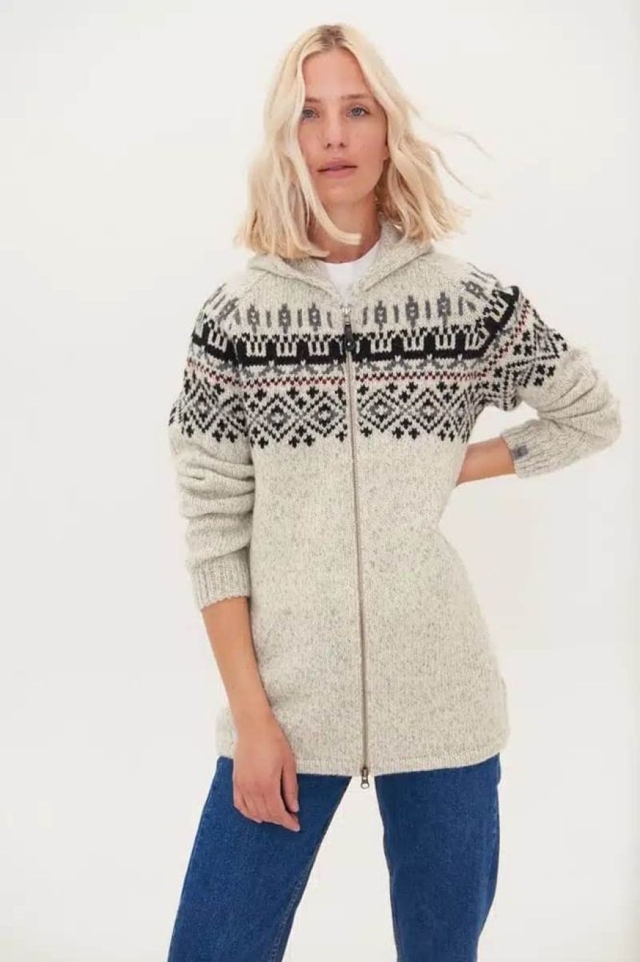 Damer Wool house Ulljakker | Sky Sweater Grey