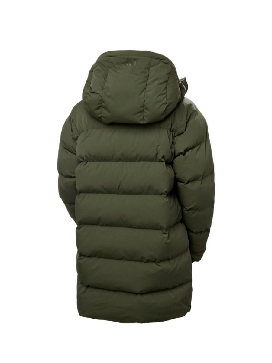 Damer Helly Hansen Dunjakker Og Isolasjonsjakker | Aspire Puffy Parka Utility Gronn