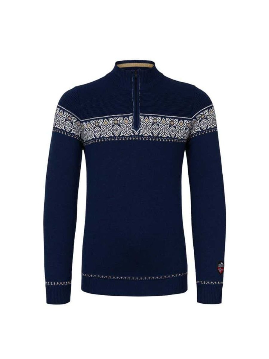 Herrer Norlender Knitwear Ullgensere | Jotunheimen Ull Genser Marine