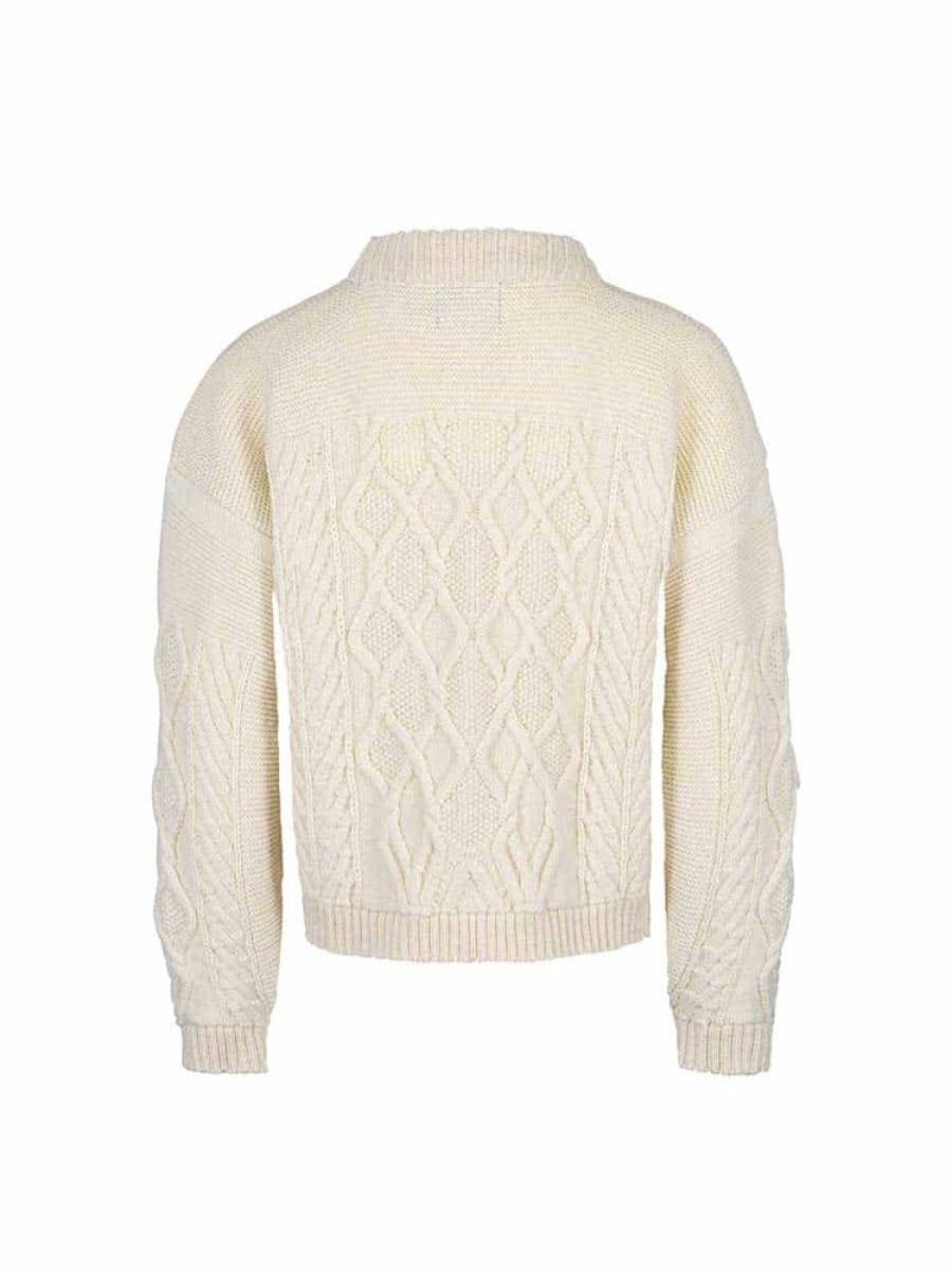 Damer Norlender Knitwear Ullgensere | Tora Ull Genser Gra Hvit