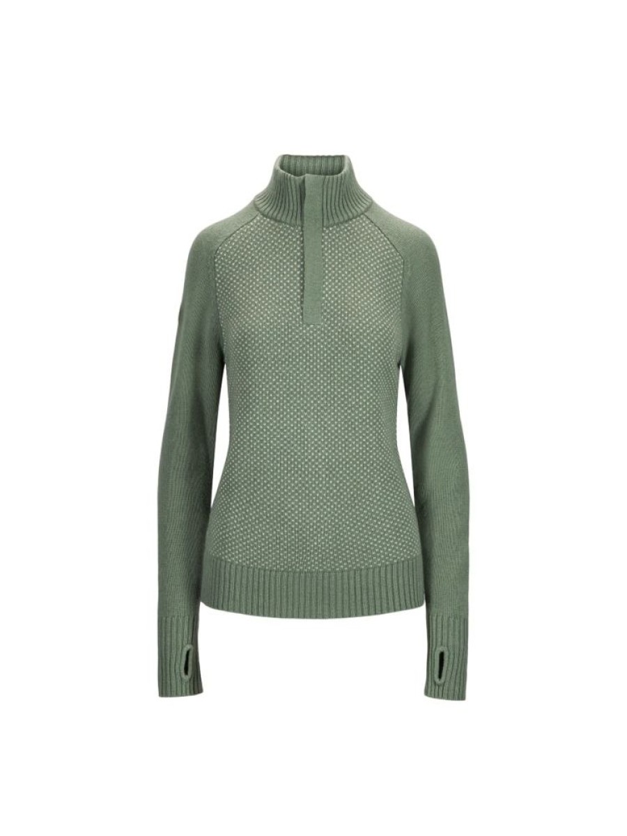 Damer Tufte Gensere | Robin Lav Half Zip Gronn