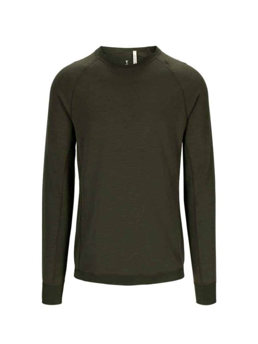 Herrer Tufte Ullundertoy | Bambull Crew Neck Genser Skog