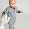 Barn WoolLand Ullbodyer Og Sparkedresser | Bryne Overall Grey Melange