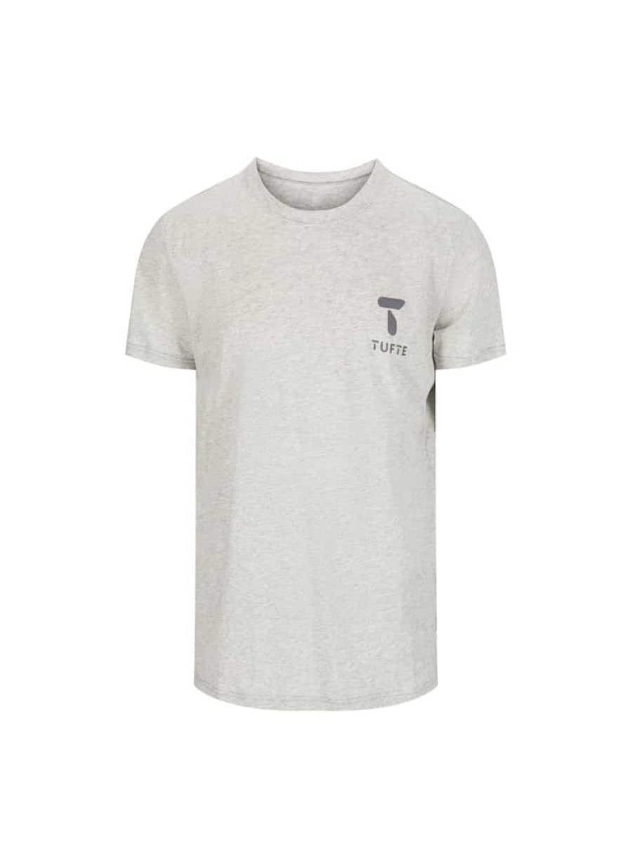 Herrer Tufte Topper Og T-Skjorter | Eco Brand T-Skjorte Lys Gra