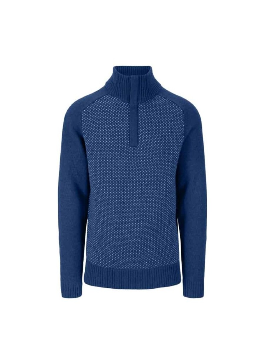 Herrer Tufte Gensere | Robin Lav Half-Zip Genser Bla