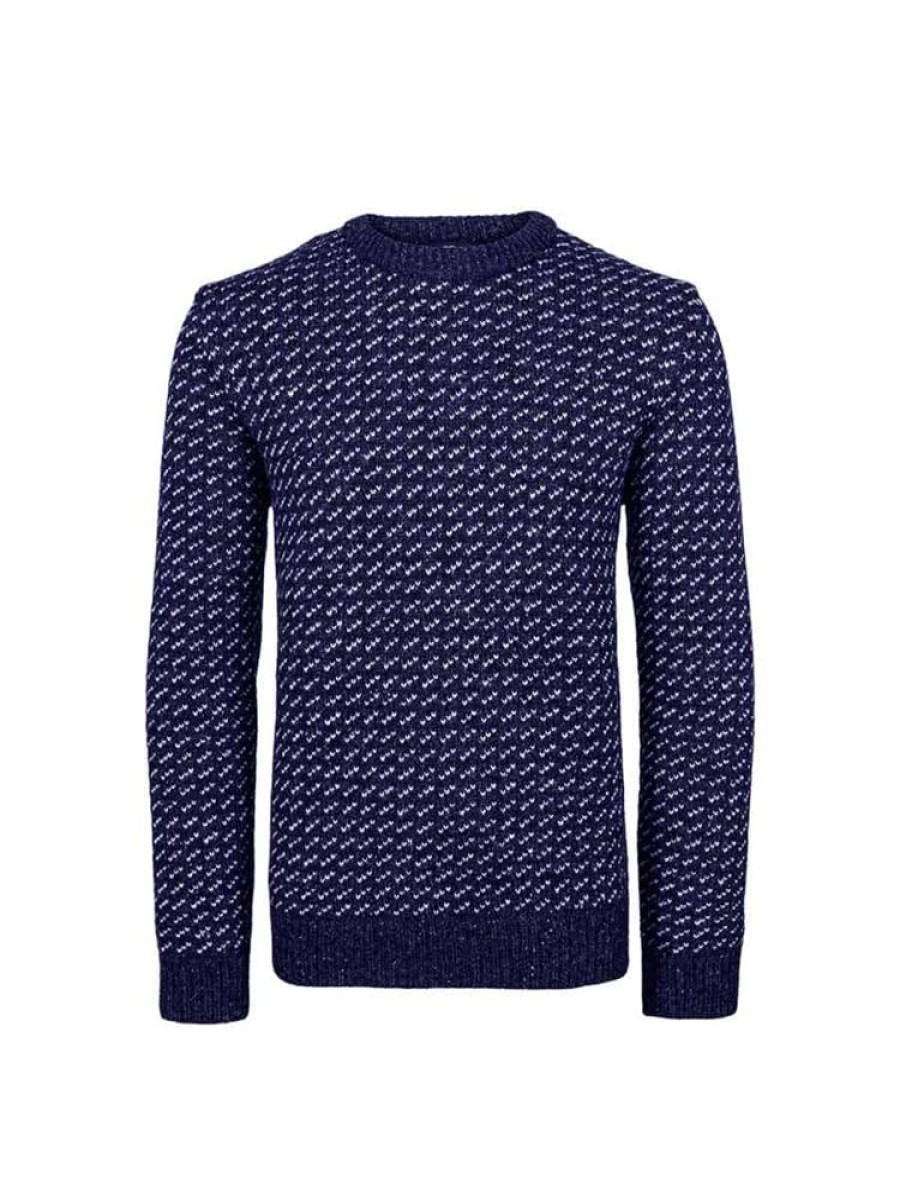 Herrer Norlender Knitwear Ullgensere | Svalbard Ull Genser Marine