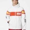 Damer Helly Hansen Seilerjakker | Salt Flag Jakke Hvit Oransje