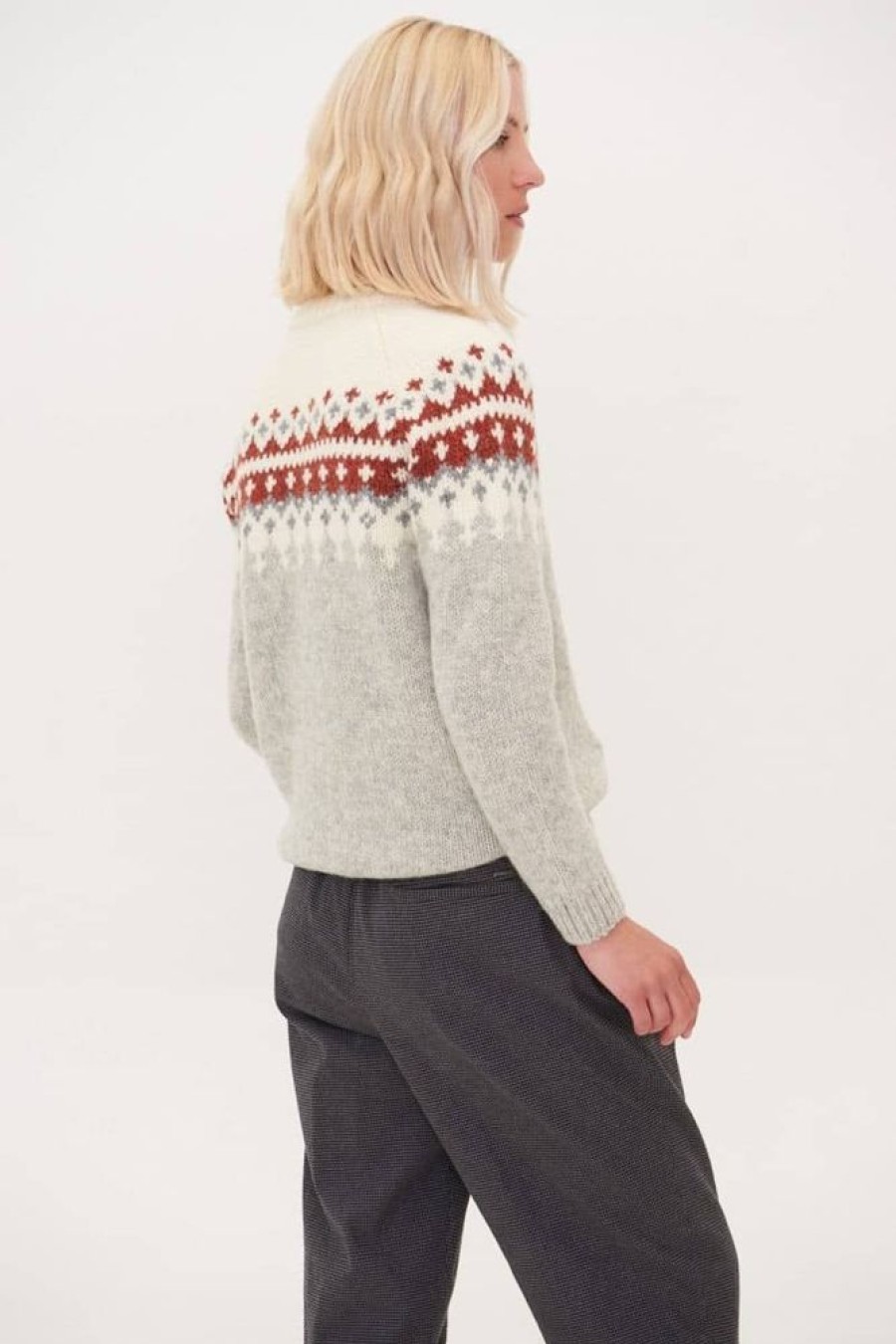 Damer Wool house Ullgensere | Snow Merino Ull Genser Gra