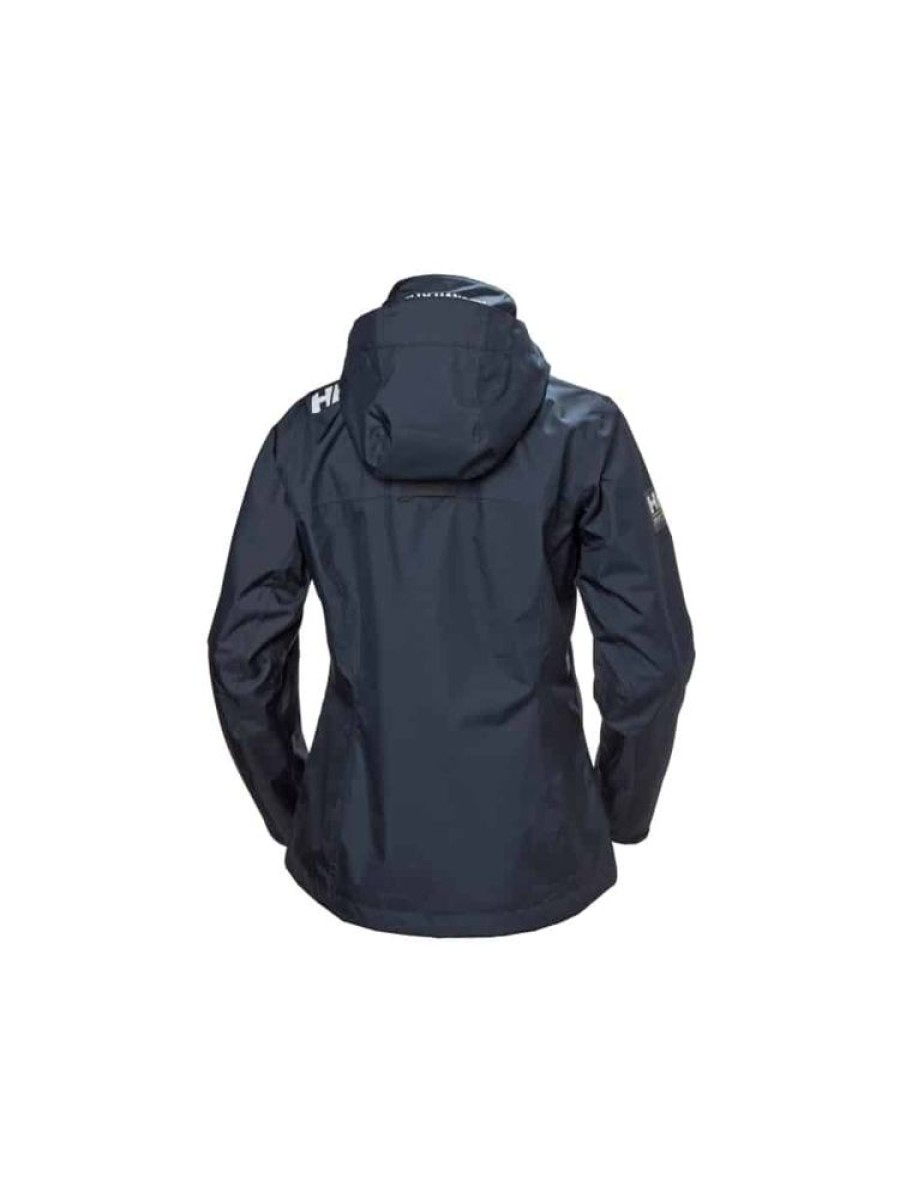 Damer Helly Hansen Seilerjakker | Crew Hooded Mellomlag Jakke Marine