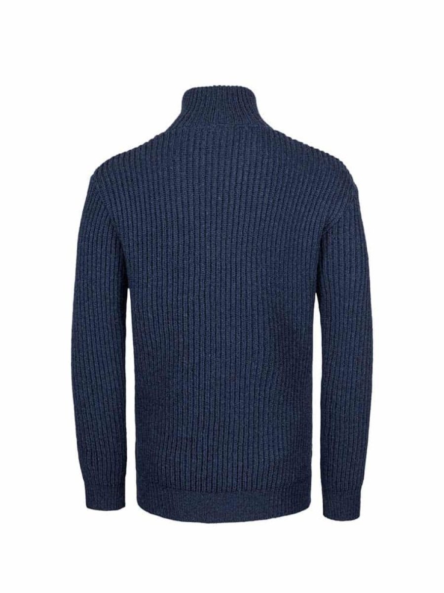 Herrer Norlender Knitwear Ullgensere | Fitjar Ull Genser Marine