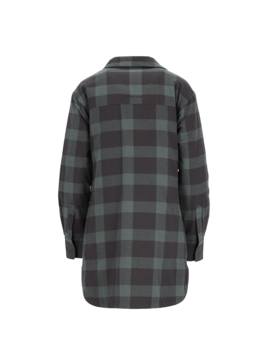 Damer Twentyfour Fritidsjakker | Finse Flannel Jakke Mellomgronn