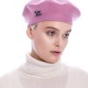 Tilbehor Mall of Norway | Beret Strikket Med Flette Rosa