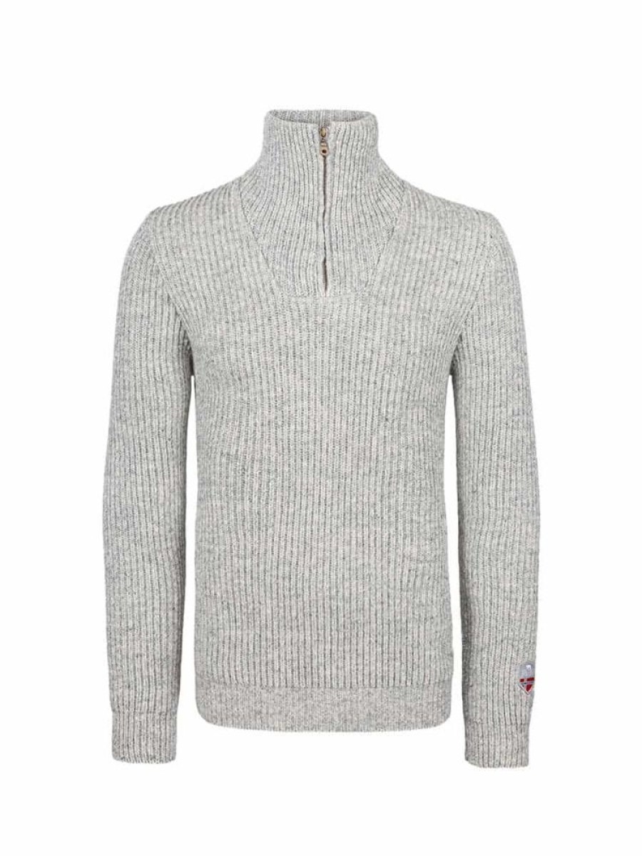 Herrer Norlender Knitwear Ullgensere | Fitjar Ull Genser Gra