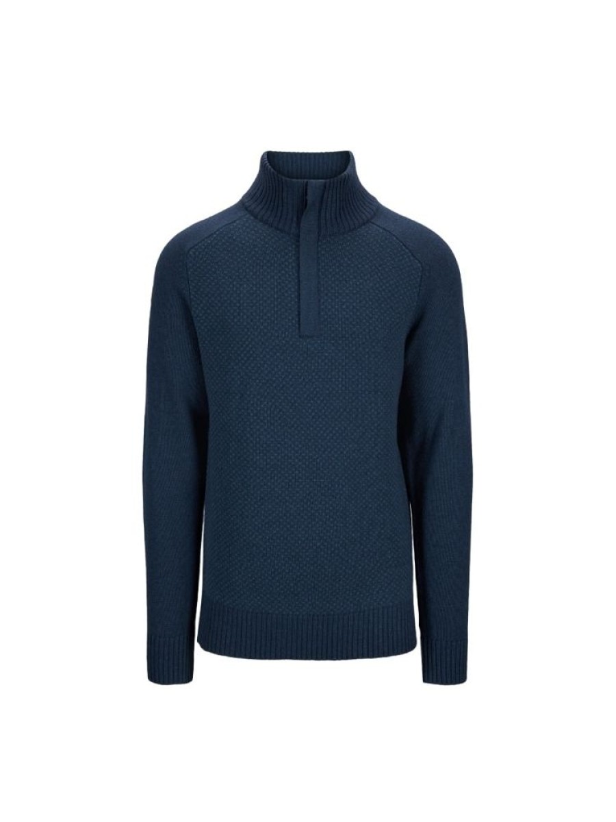 Herrer Tufte Gensere | Robin Lav Half-Zip Genser Bla