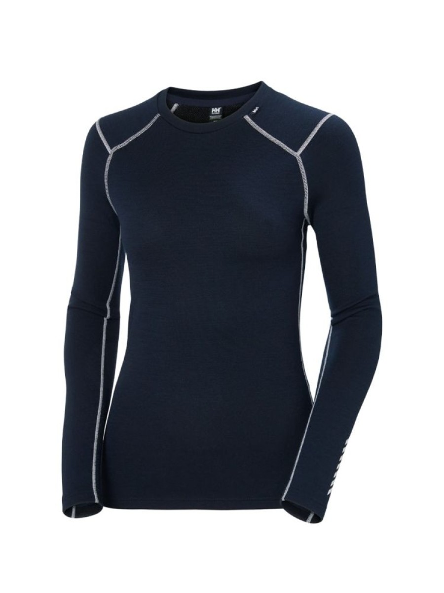 Damer Helly Hansen Ullundertoy | Lifa Merino Midv Crew Marine