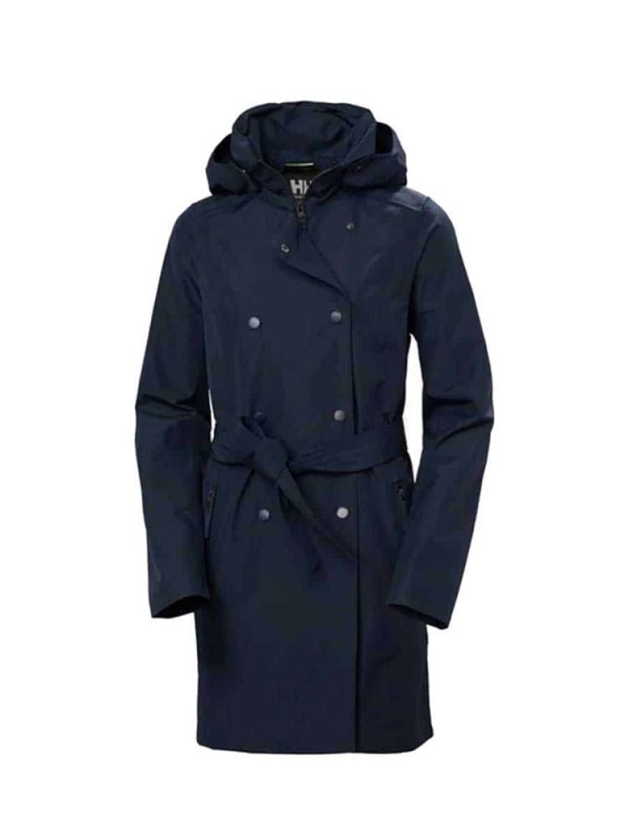 Damer Helly Hansen Fritidsjakker | Welsey Ii Trench Marine